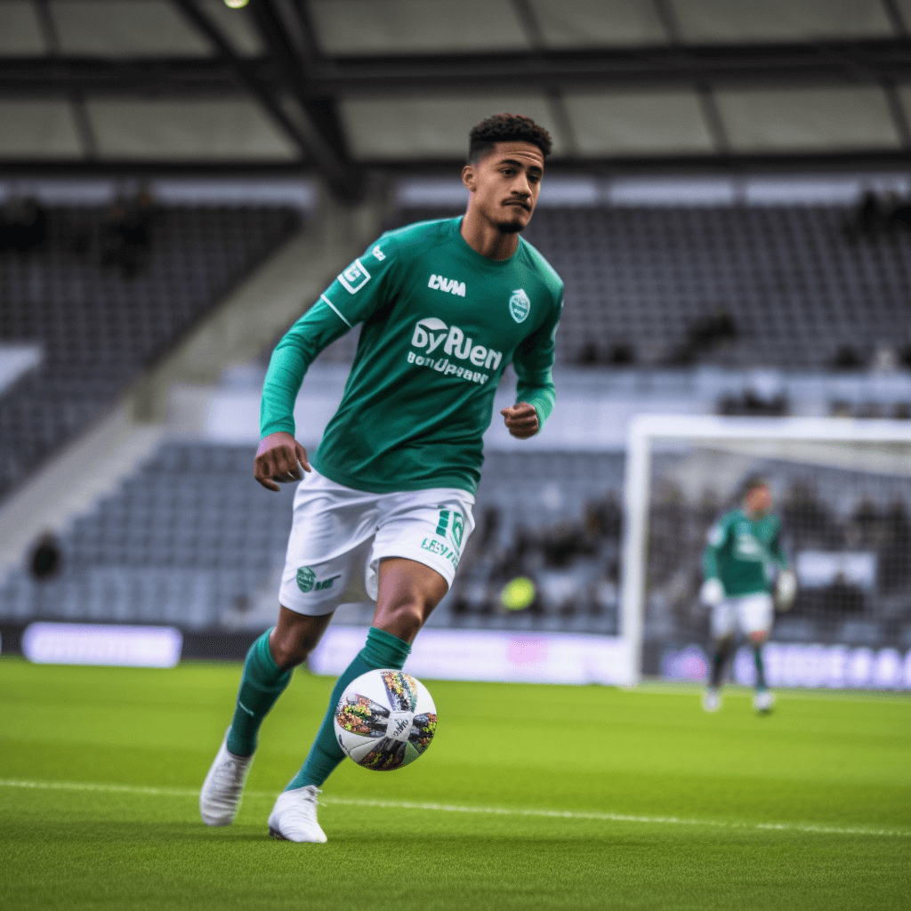 bill9603180481_William_Saliba_playing_football_in_arena_9570cdb5-b7f2-4a65-b5cd-ff802c1283f6.png